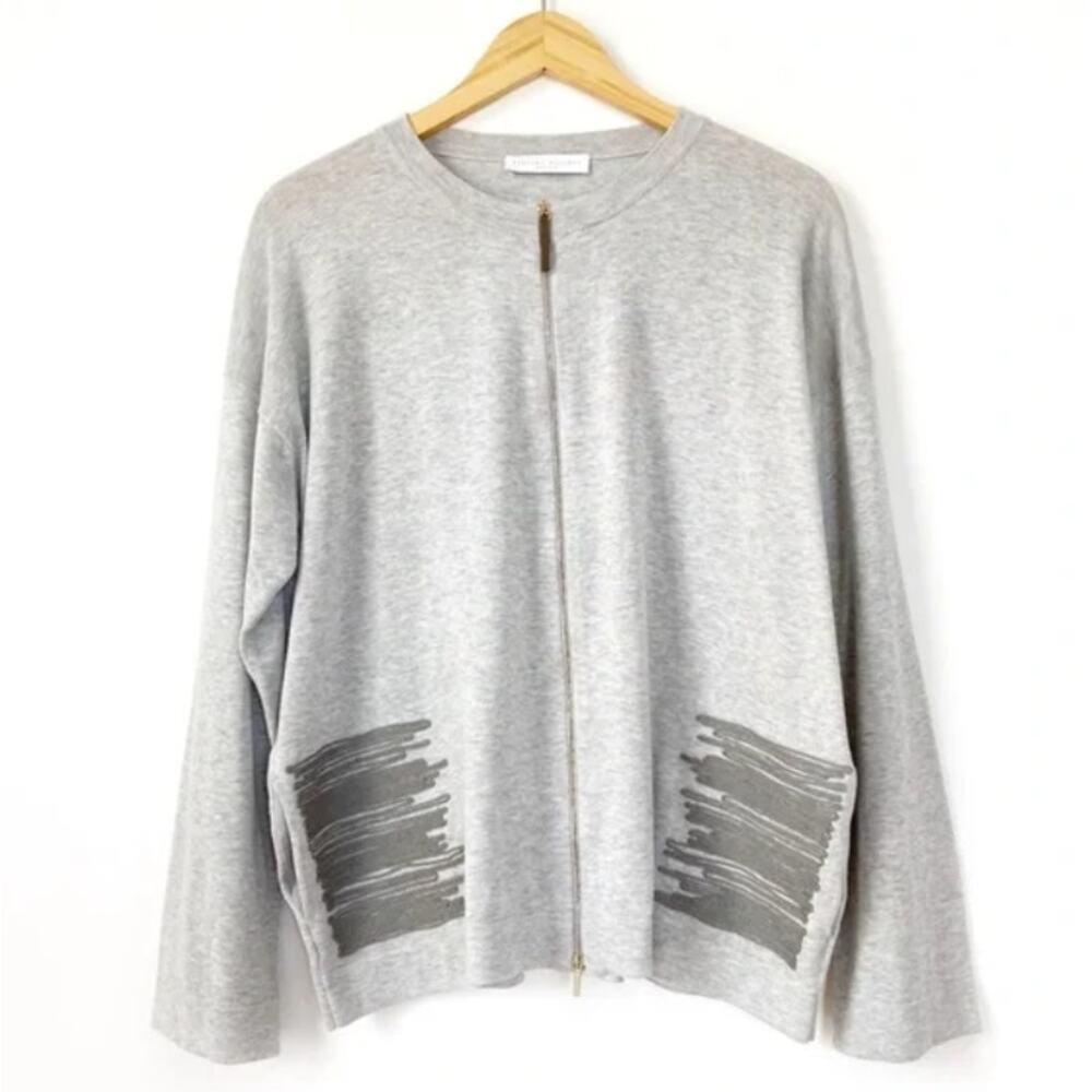 Fabiana Filippi Zip Up Embroidered Sweater XXL